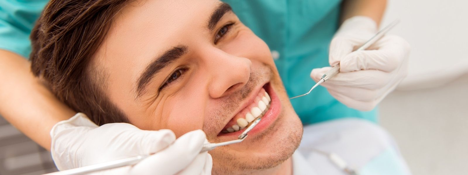 Dentist checking the Dental implants